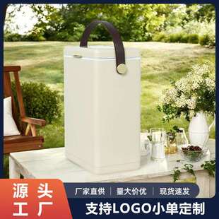 跨境10L户外保温金属冰桶手提式饮料桶葡萄红酒桶轻奢复古保温箱