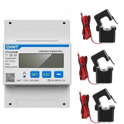 正泰三相DTSU666 带开口互感器 MODBUS 485单相导轨式电表DDSU666