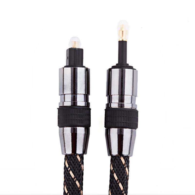 壹贝优OD6.0 方口转3.5mm圆口 光纤音频线音响功放线发烧数字光纤