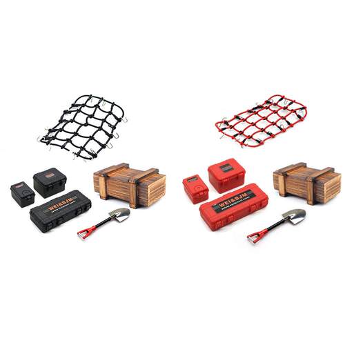 攀爬车 心情件 木箱 行李箱 铁铲套装 TRX4 D90 SCX10适用仿真件