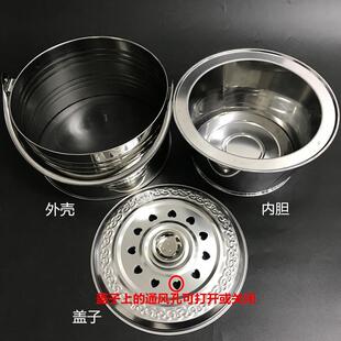 批发加厚木炭火盆 手提烤火盆 小炭盆烧烤盆取暖炉架家用户外碳烤
