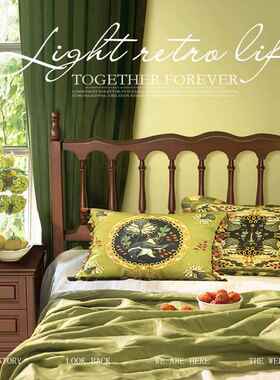 5YA1复美式全GL04挽梦奢实木温莎床15米1.8米双人大床法式.复古古