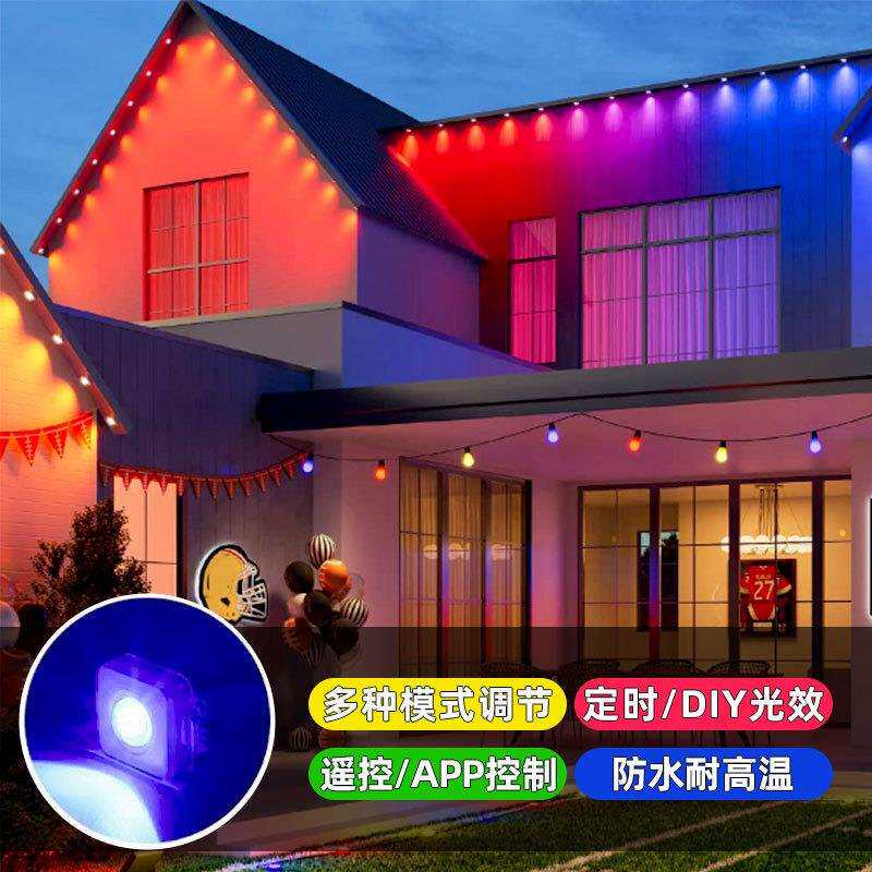 LED幻彩屋檐灯防水智能APP遥控24V圣诞装饰别墅氛围小灯跨境爆款