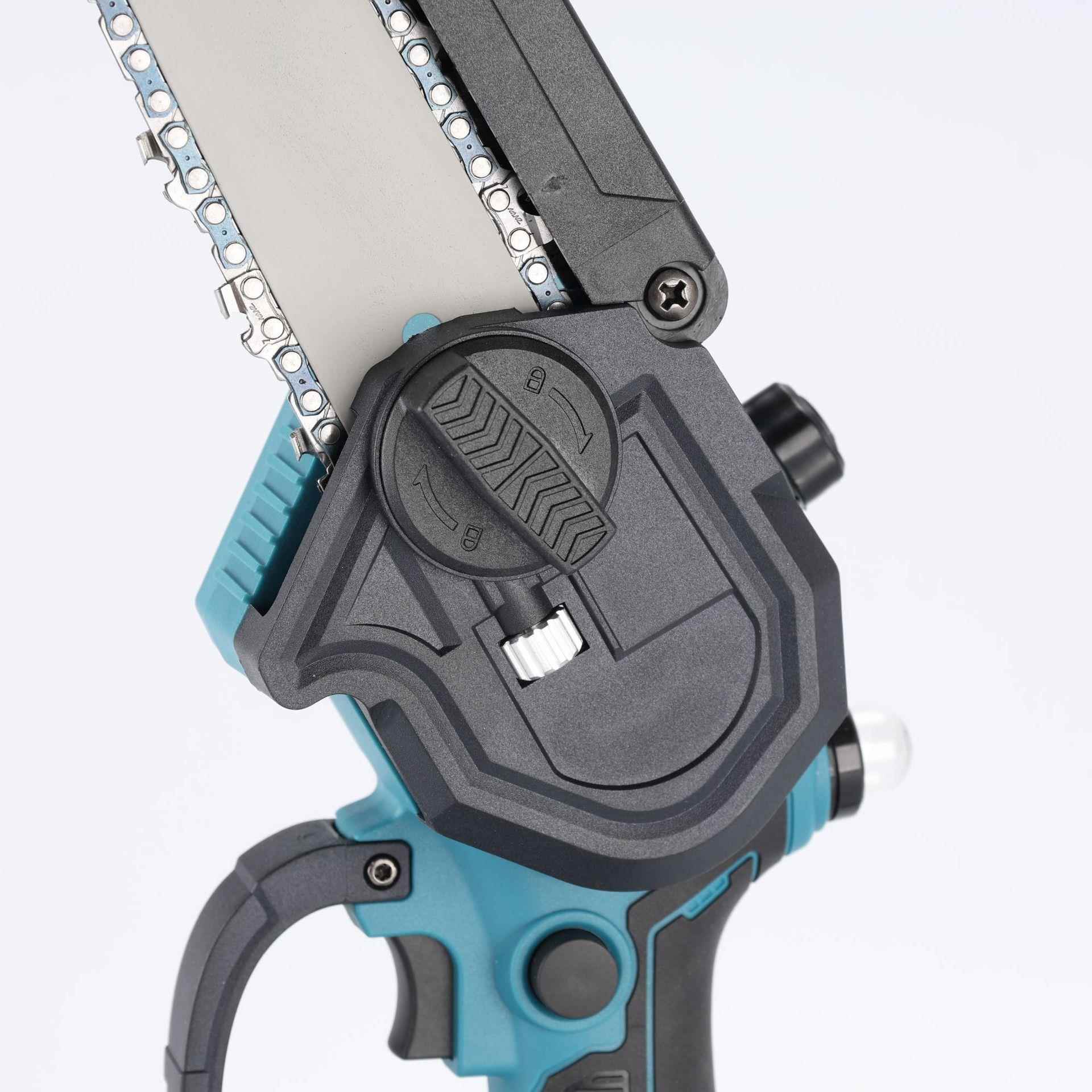 跨境用6寸伐木大功率电链动修枝锯多功700能带油壶锂锯电锯家电锯