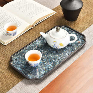 电木大漆干泡盘功夫茶具简约小茶台茶几便携干湿分离茶盘隔热盘批