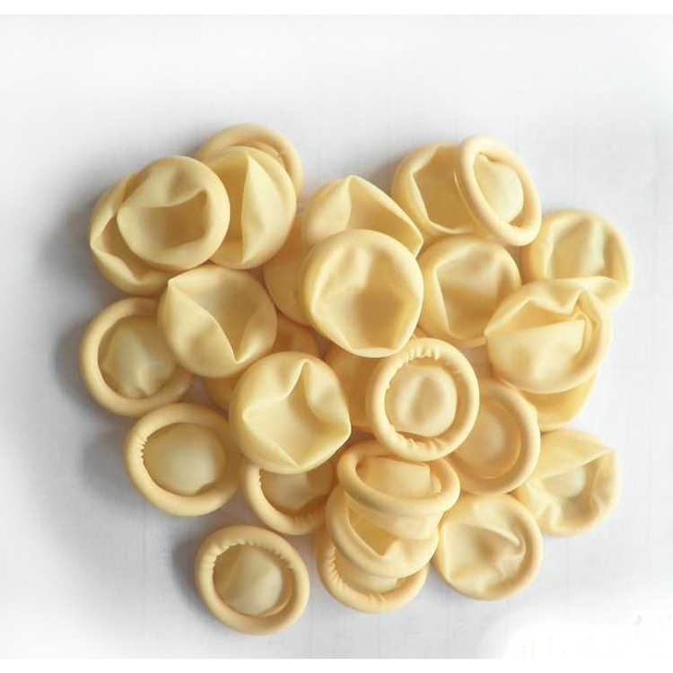 厂家直防静电手指套 米黄色乳胶手指套无尘无粉400g 装量大包邮