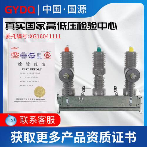 国源ZW32高压真空断路器ZW32-12/630A户外10KV电动柱上断路器开关
