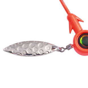 柳叶亮片铅头钩鱼饵 盒组合套装 路亚假饵大眼铅头钩旋转亮片 25个