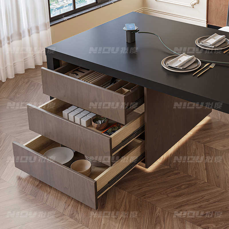 【聚宝圆岛台】悬浮齐平款岩板岛台餐岛一体多功能餐桌热弯圆弧桌,住宅家具,岛台,淘宝优惠券,粉丝福利购,淘宝优惠卷