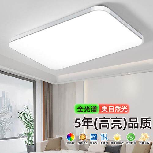 led全光谱吸顶灯客厅灯现代简约长方形卧室办公室阳台过道走廊灯