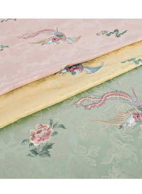 《FS209蝶舞凤仪》国风上衣面料新中式提花锦缎服装面料