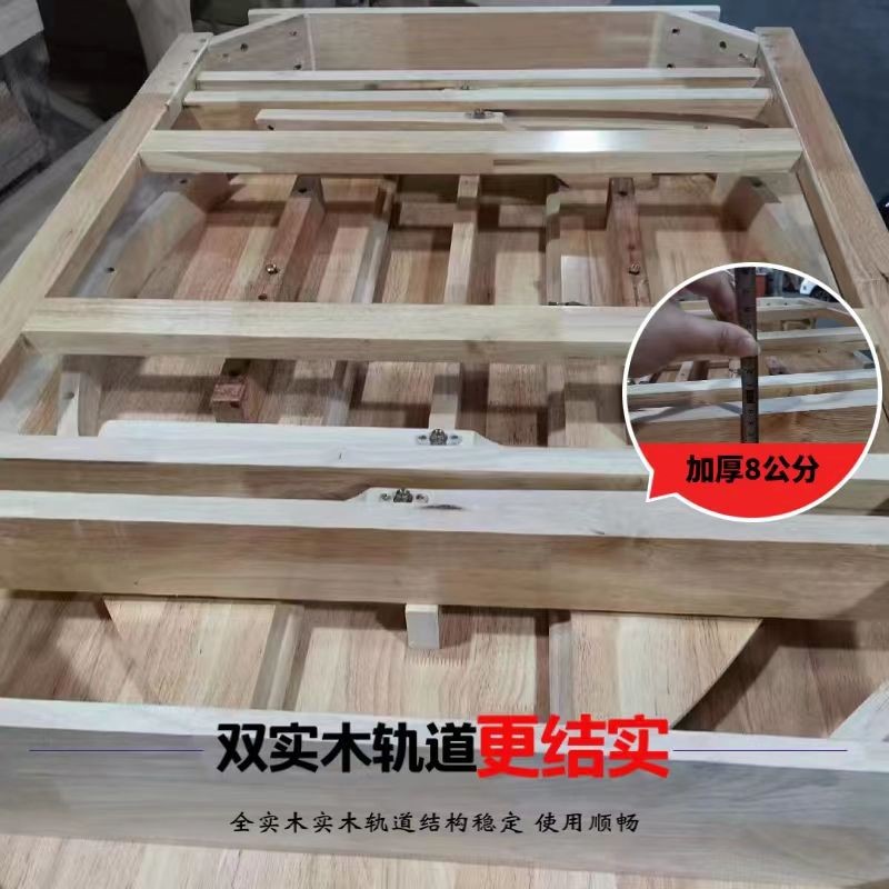 全实木餐桌折叠饭桌家用餐桌椅组合现代简约可伸缩圆桌小户型桌子