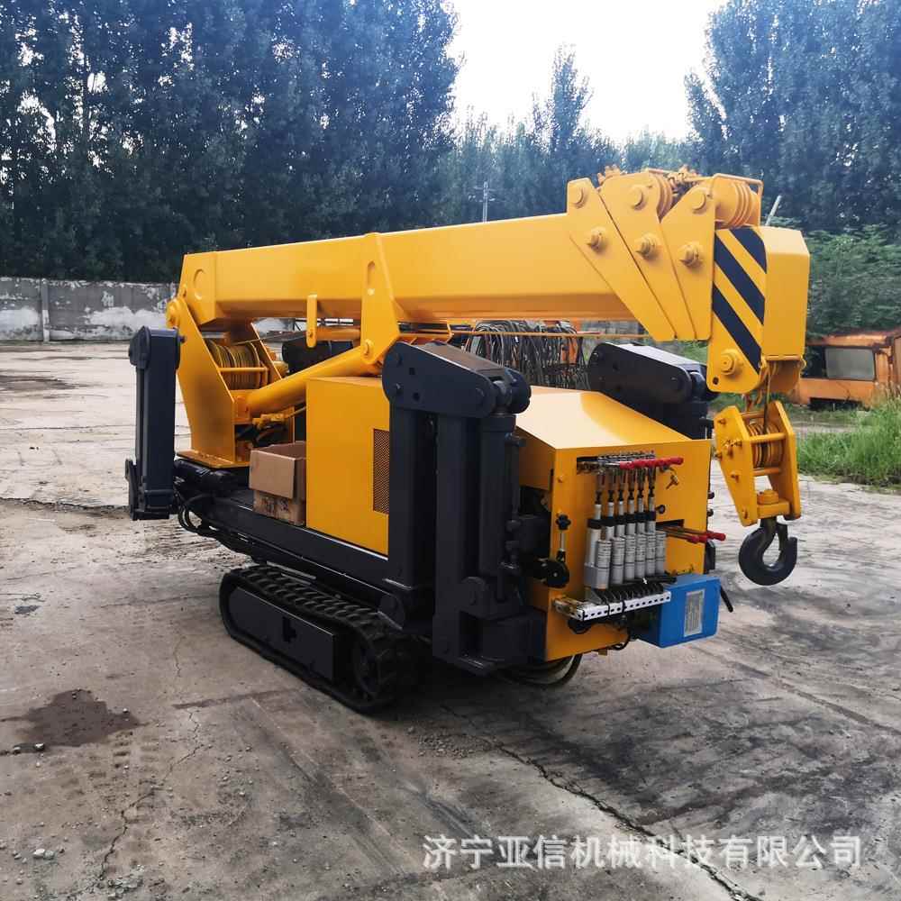 可折叠臂蜘蛛吊 5吨移动式履带随车吊 遥控履带蜘蛛吊价格