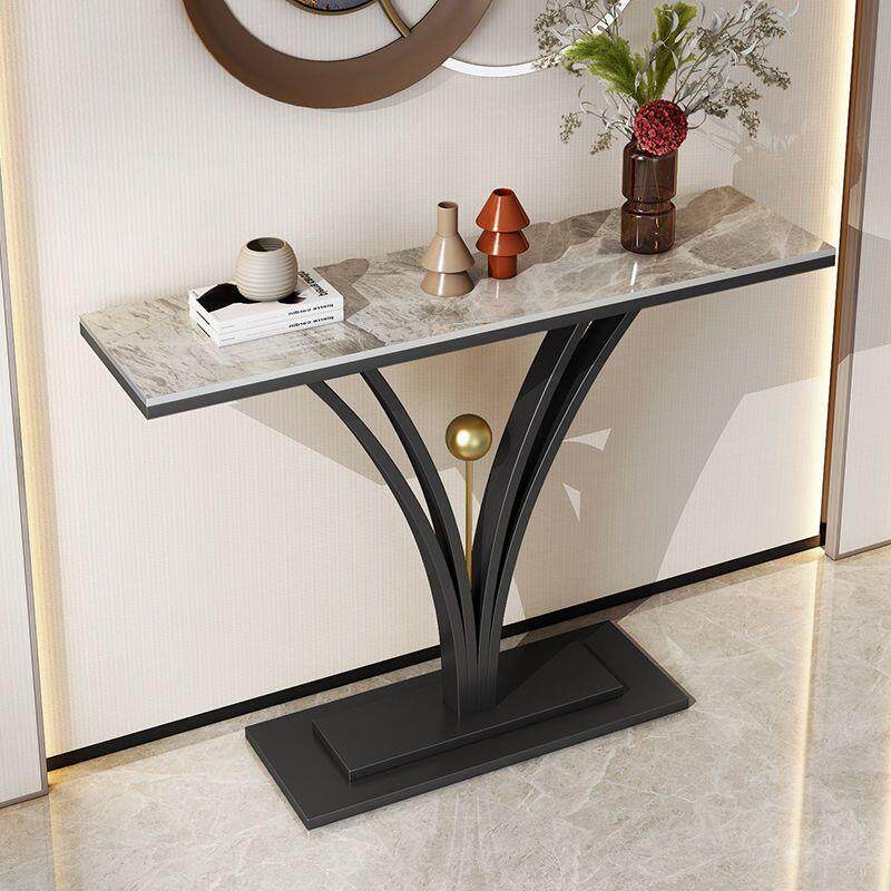 新款玄关摆件玄关条几长条靠墙边大理石长条玄关桌子艺术轻奢
