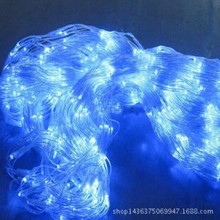 饰灯渔网灯LED彩灯 6米672LED蓝色网灯户外防水圣诞装