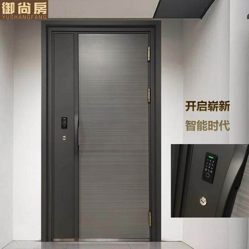 甲级防盗门隔音智能指纹入户门单门家用子母门安全门小区进户门