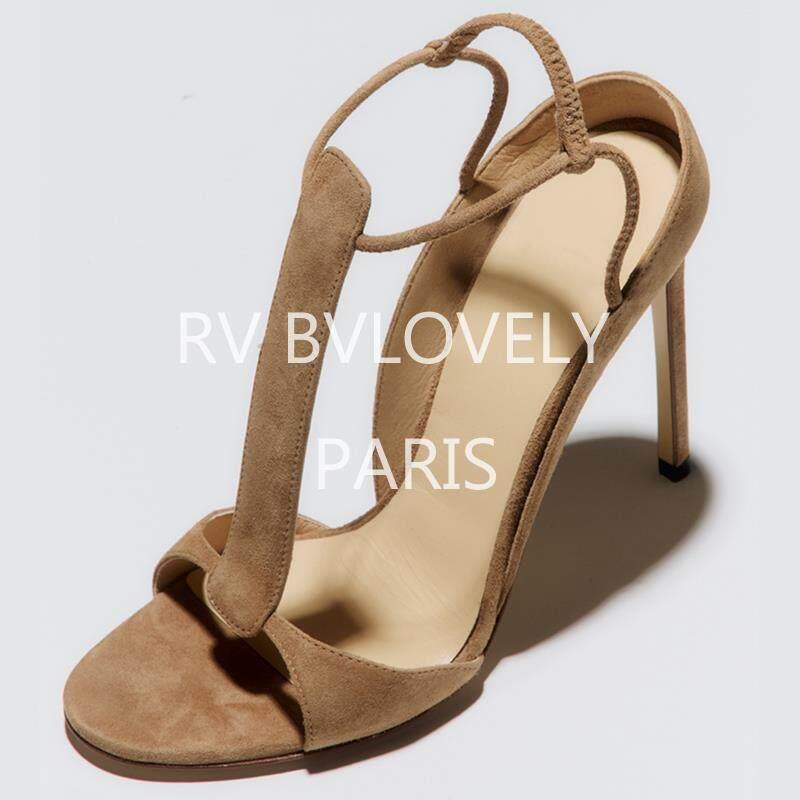 rv bvlovely2025新款女士T字带高跟凉鞋细跟高跟鞋露趾绝美高跟鞋
