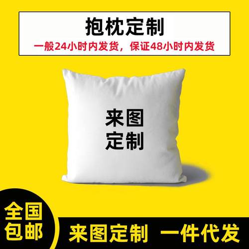 diy可印照片抱枕定制来图定做订制珊瑚绒两用枕头靠垫