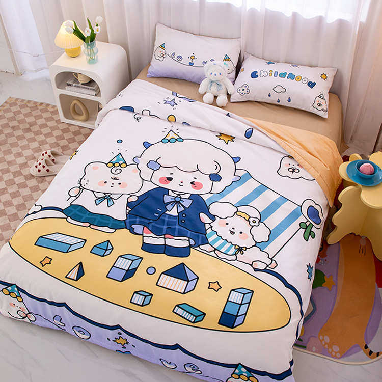 可幼儿园卡通全柔软儿童洗午睡小孩棉被凉被子被宝宝空调被机夏季