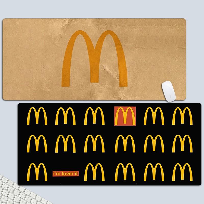 麦当劳创意时尚金拱门鼠标垫办公电脑可爱笔记本电脑键盘垫防滑桌