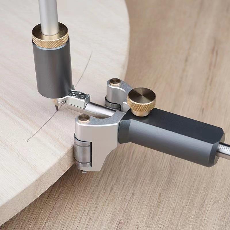 木工圆弧直线两用划线器平行弧形划线工具多功能划线工具