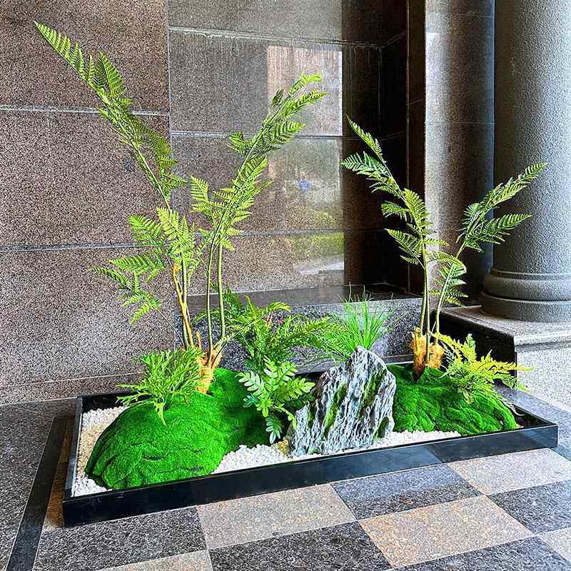 wo+假绿植盆景仿真树金丝猴蕨景观造景门店装饰办公室楼梯下摆件
