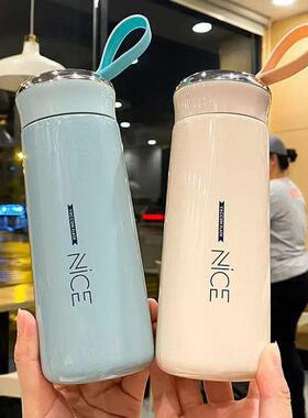 爆款奈斯玻璃水杯女高颜值玻璃杯子随身杯地推广告杯咖啡杯glass