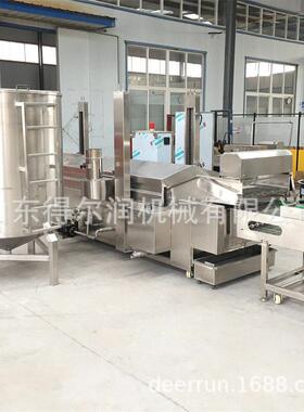 6500型虎皮鸡爪油炸机 自动升降 双层网带 侧刮渣功能 多区控温