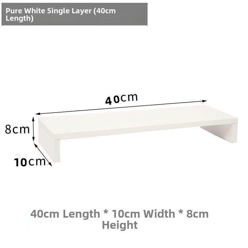 in风白色木板助推器电脑高架学生宿舍书桌收纳小工具桌面收纳架女,收纳整理,整理架/置物架/收纳架,淘宝优惠券,粉丝福利购,淘宝优惠卷