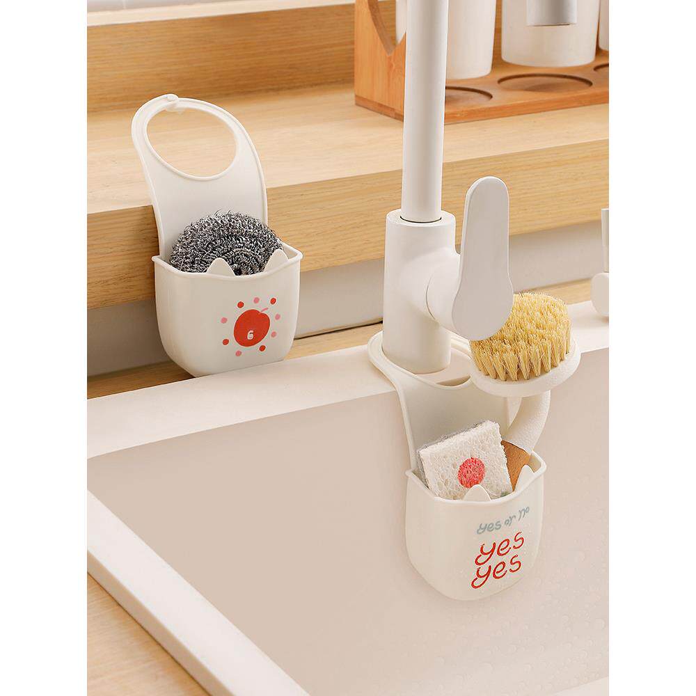 水槽沥水篮挂袋抹布沥水架水池洗碗海绵钢丝球收纳袋水龙头置物架