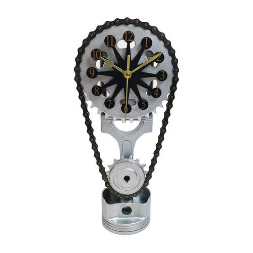 新款创意台式齿轮钟表Rotating Gear Clock旋转齿轮时钟USB