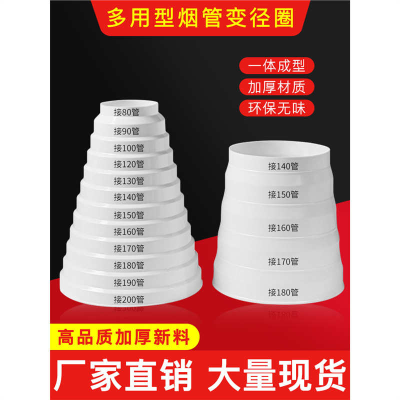抽油烟机铝箔排烟管转换接头排风管变径器大小头厨房止逆阀变径圈