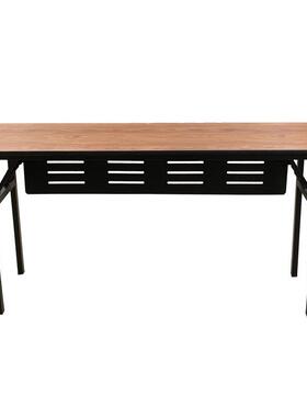 配YM-BT100防火板长条桌酒不锈钢叠架宴会桌店桌三胺板折培训桌