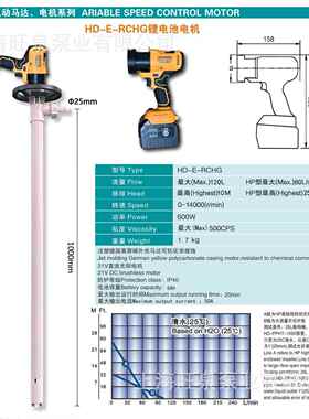 上海旺泉HD-E-RCHG+CPVC-1000锂电油桶泵、耐腐充电式插桶泵