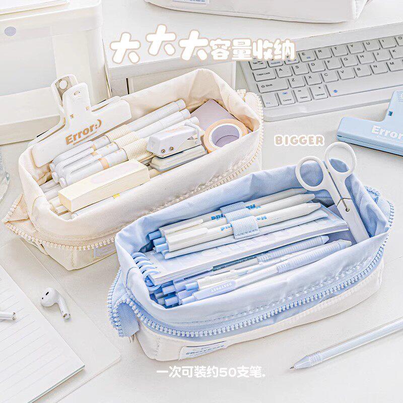 双层笔袋大容量流行中学生文具笔袋高颜值铅笔盒袋创意网红铅笔袋