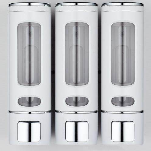 三头400毫升手动皂液器壁挂洗发盒沐浴盒皂液瓶给皂器免打孔