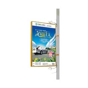 灯杆灯箱发光中国结路杆灯箱 路灯杆广告牌道旗灯杆广告灯箱价低