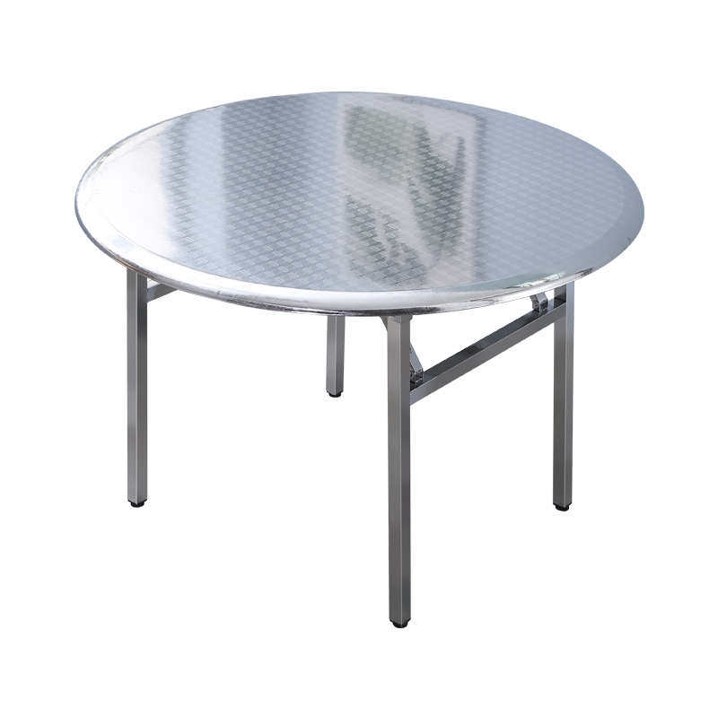 加厚圆台折叠简约大排档分体桌酒店家用不锈钢宿不锈钢双层民圆桌,住宅家具,不锈钢/PVC餐桌,淘宝优惠券,粉丝福利购,淘宝优惠卷