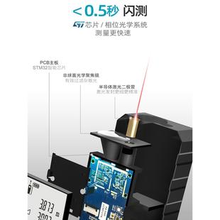 尺子激光尺 室内房子平方仪器精度计算测量器携式 直径测距仪激光