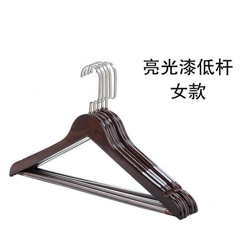 高档实木衣架防挂木质衣衣服滑撑酒店宾馆衣子家用架衣柜大衣架裤
