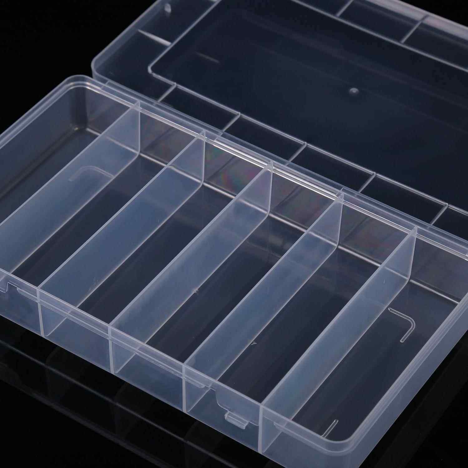 长方形竖6格透明塑料盒分类收纳盒首饰渔具整理零件盒五金包装盒,收纳整理,桌面收纳盒,淘宝优惠券,粉丝福利购,淘宝优惠卷