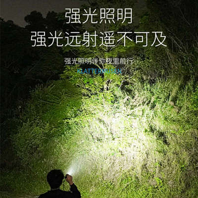 强光迷你手电筒多功能户外超亮便携小型防水三灯珠帽夹照明家用灯