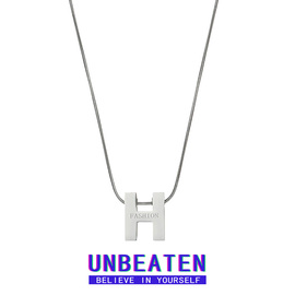 UNBEATEN小众设计H字母项链女ins简约百搭高级感锁骨链钛钢不掉色