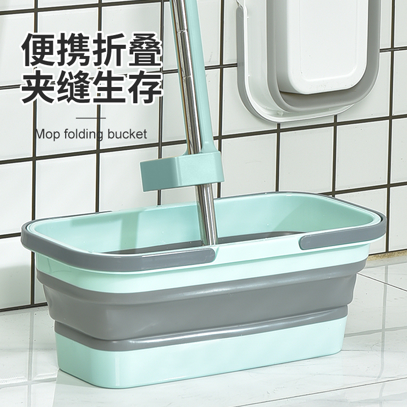 洗拖把桶挤水桶家用洗地清洁墩布单桶可折叠大容量加厚塑料洗地桶