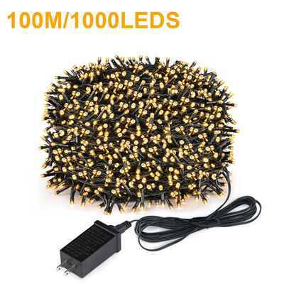 10M-100M LED Christmas Lights Outdoor LED String Garland Lig