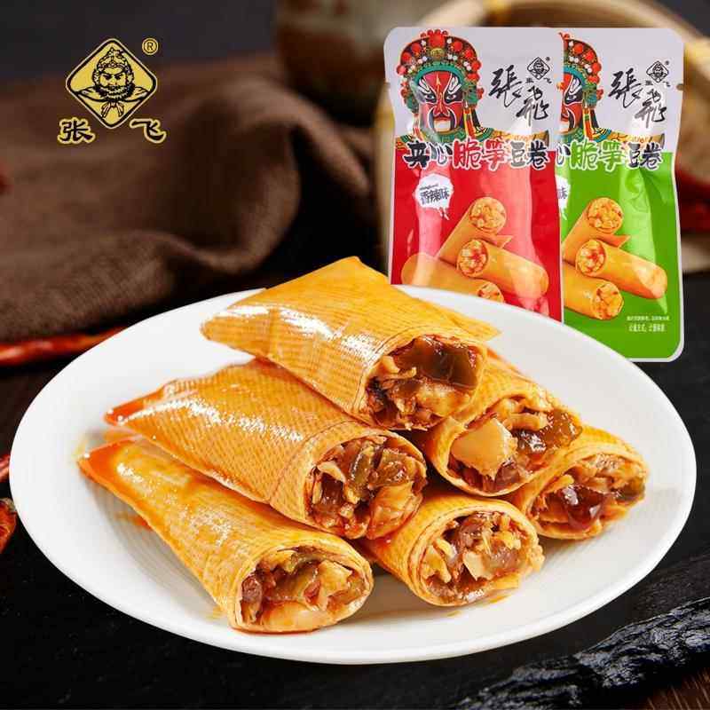 张飞夹心豆卷脆笋豆皮卷四川特产小包装香辣豆制品休闲豆干零食