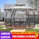 户外圆形凉亭别墅花园露台亭子庭院室外雨棚现代帐篷防雨雨篷防风