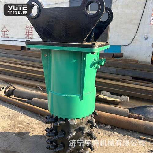 无盲区铣挖机360度旋转施工立柱式纵向铣挖头混凝土破碎铣刨机