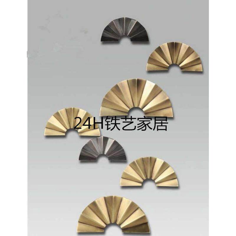 中式金属折扇壁饰铁艺荷叶壁挂酒店家居装饰餐厅软装墙饰直销挂饰