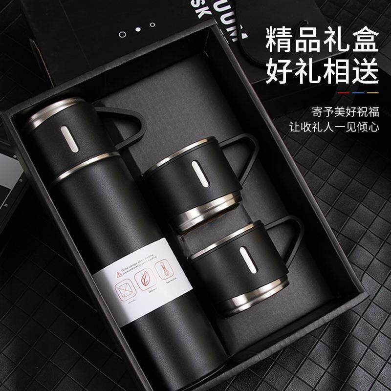 新款304不锈钢保温水杯商务办公直身杯手柄杯盖赠送礼品水杯定制